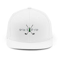 Grip Sip Rip Snapback Hat - White